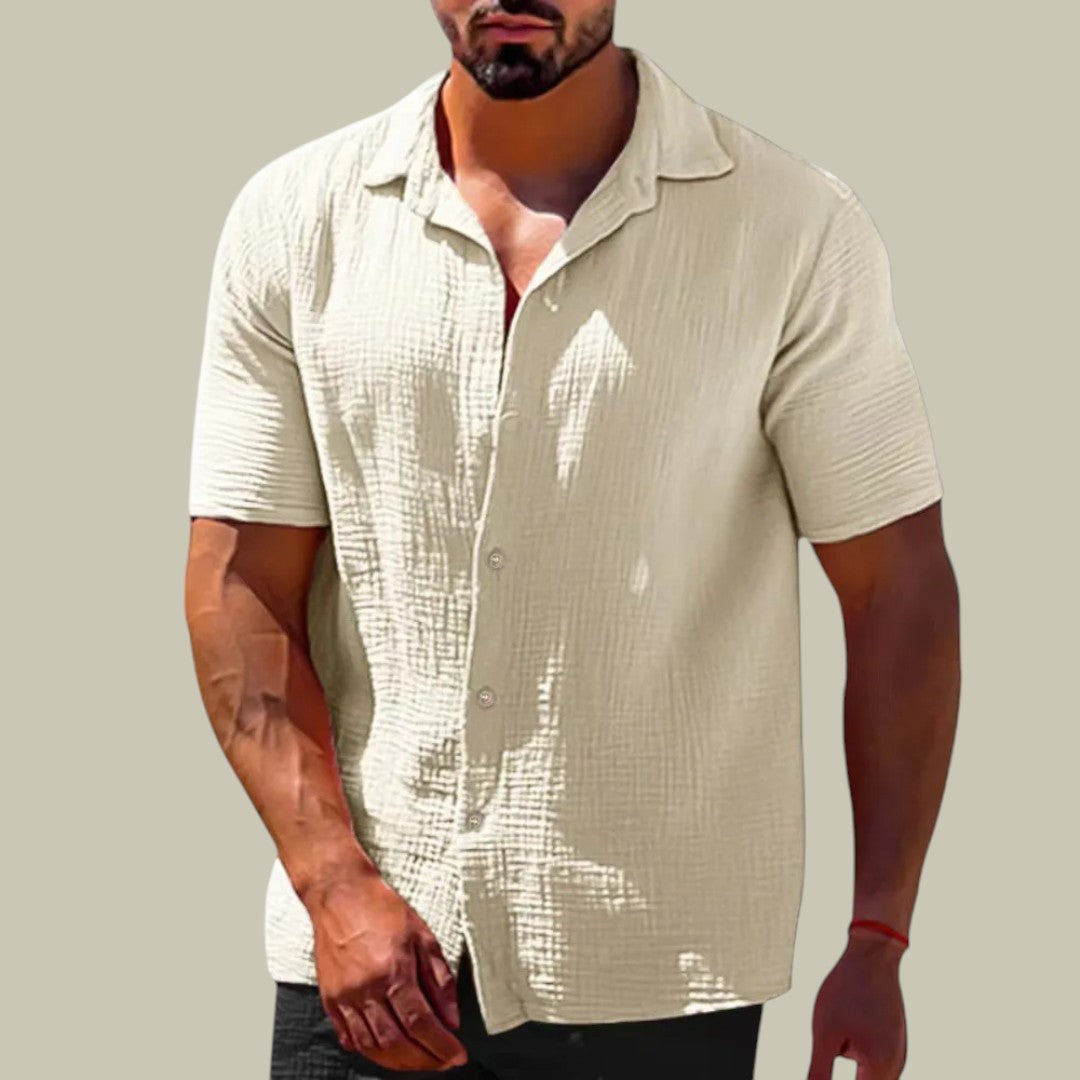 Mens Breathable Casual Linen Shirt