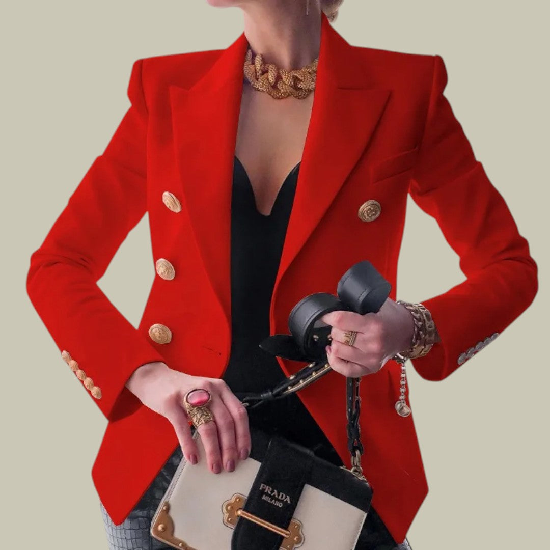 Lux & Classy • Women’s Tailored Blazer with Buttons