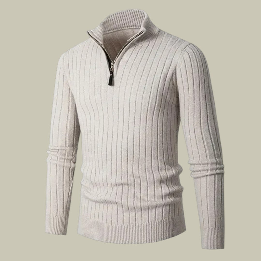 Mens Casual Half-Zip Sweater