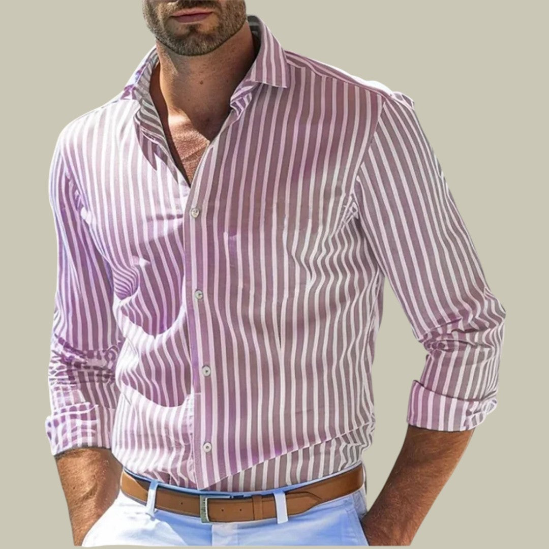Lux & Classy • Men's Classy Stripe Longsleeve Shirt