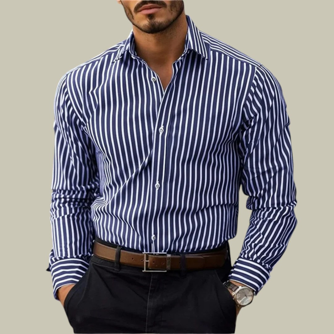 Mens Classy Stripe Longsleeve Shirt
