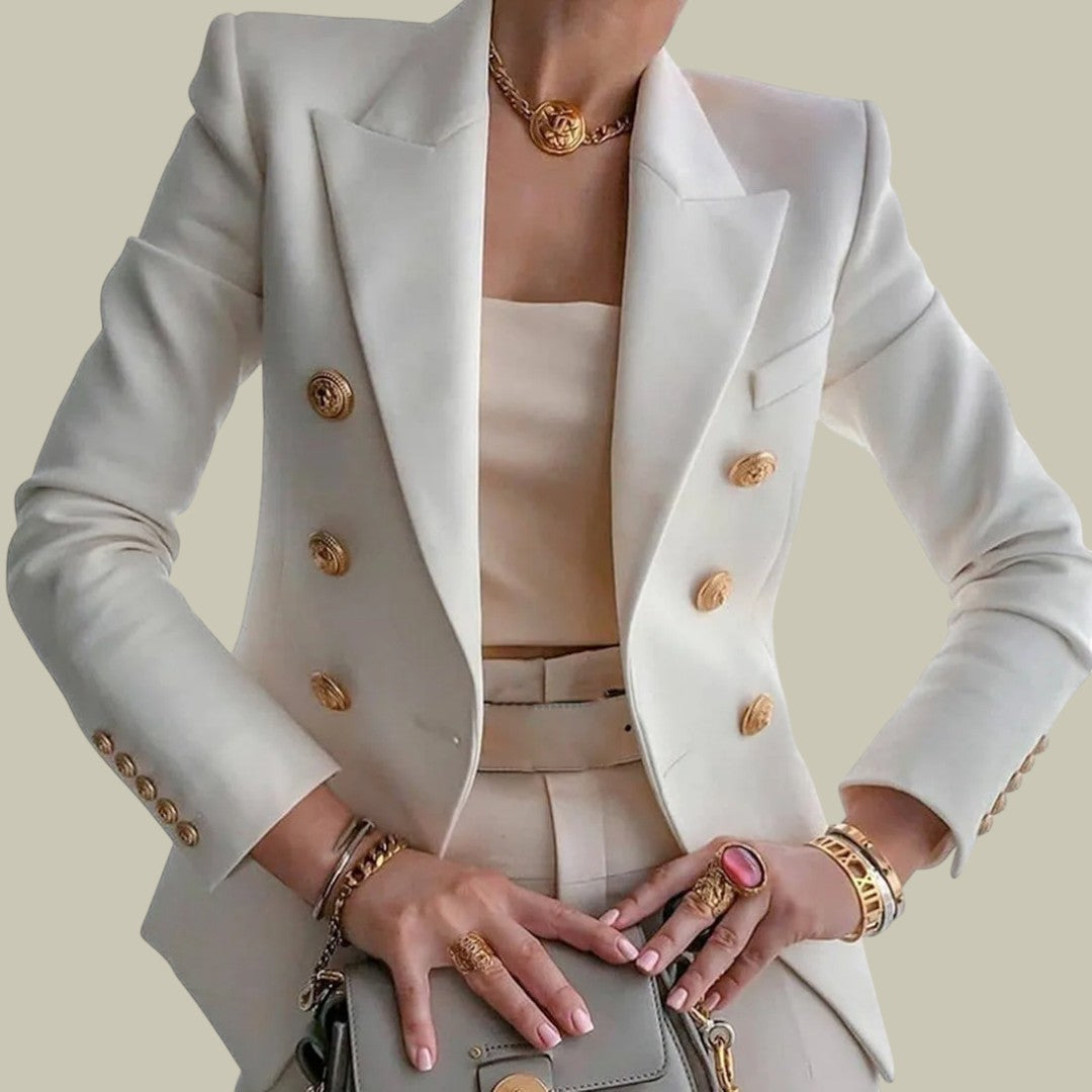 Lux & Classy • Women’s Tailored Blazer with Buttons