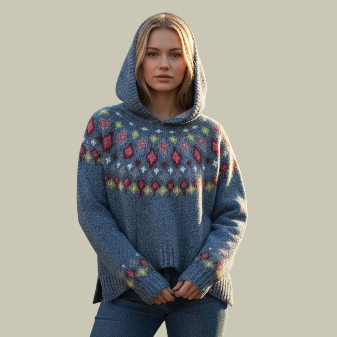 Womens Knitted Jumper Winter Hooded