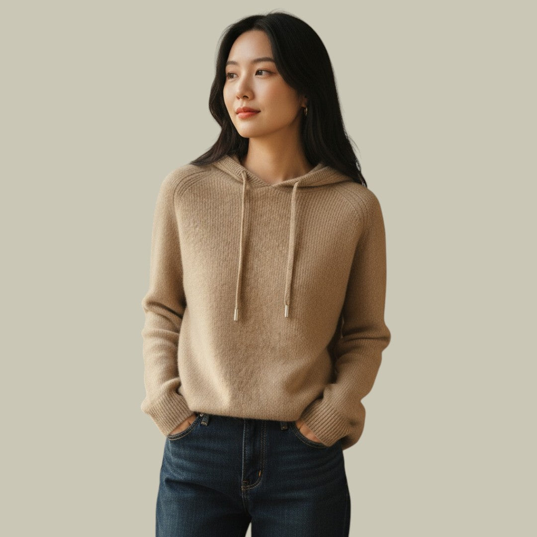 Womens Textured Hoodie Warm