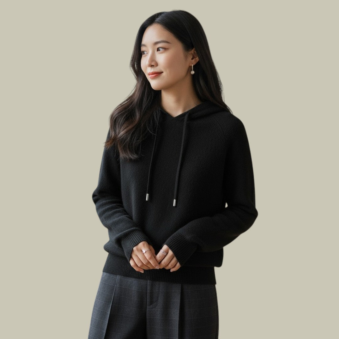 Womens Textured Hoodie Warm