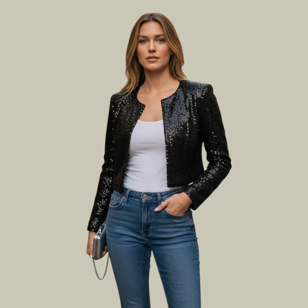 Womens Short Sequin Jacket