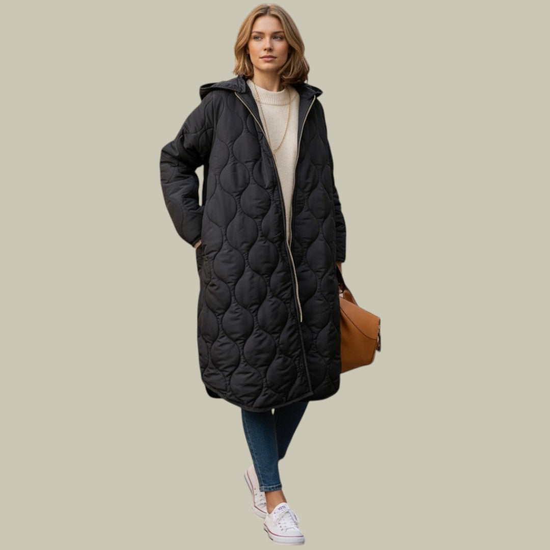 Womens Lightweight Long Puffer Coat