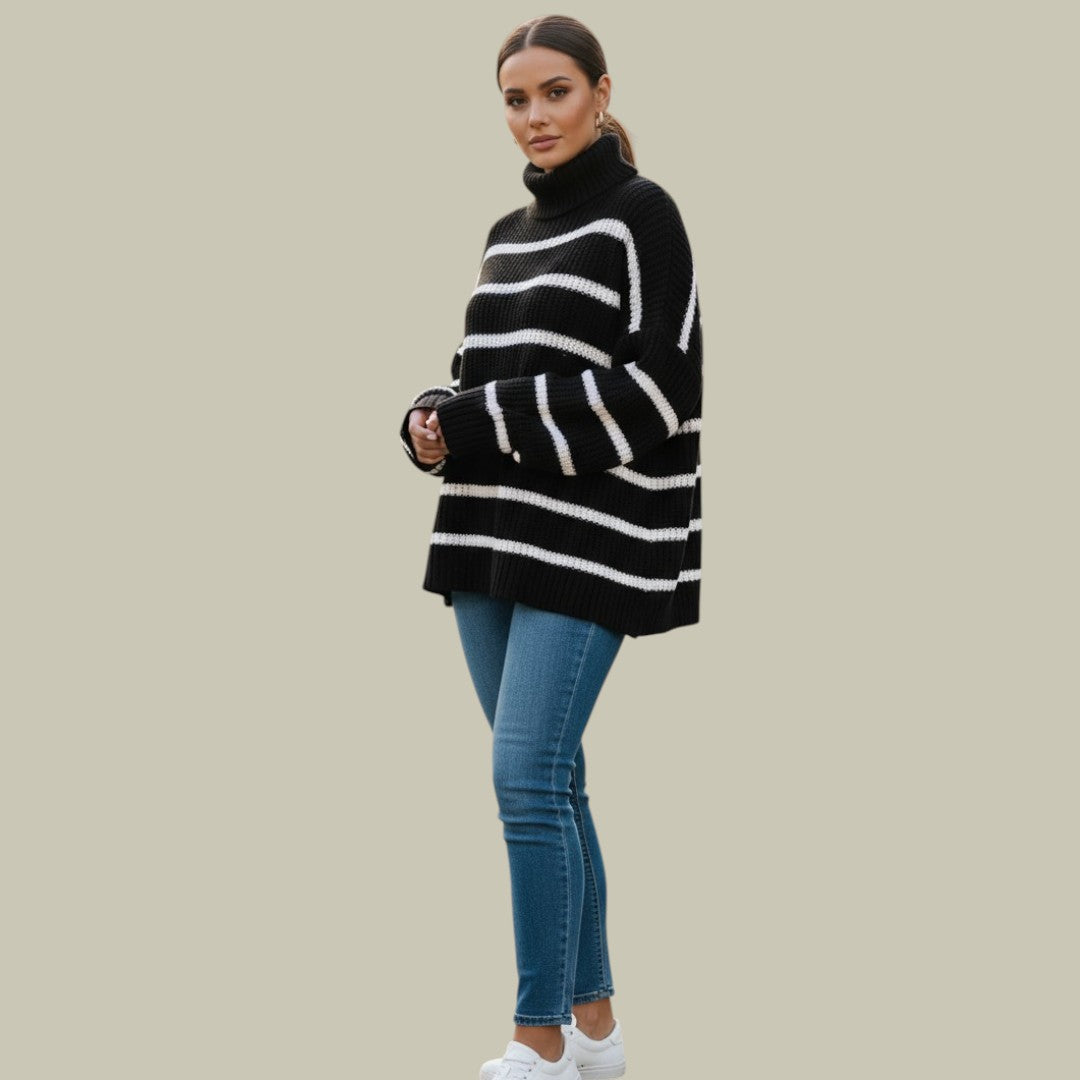 Womens Striped Sweater Oversized