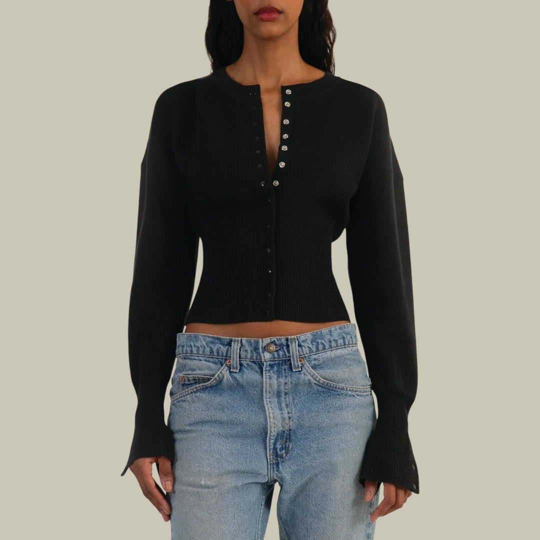 Womens Cardigan Fitted ButtonUp