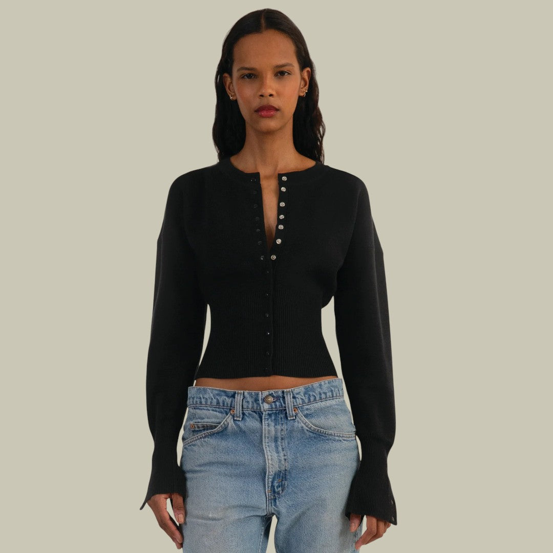 Womens Cardigan Fitted ButtonUp