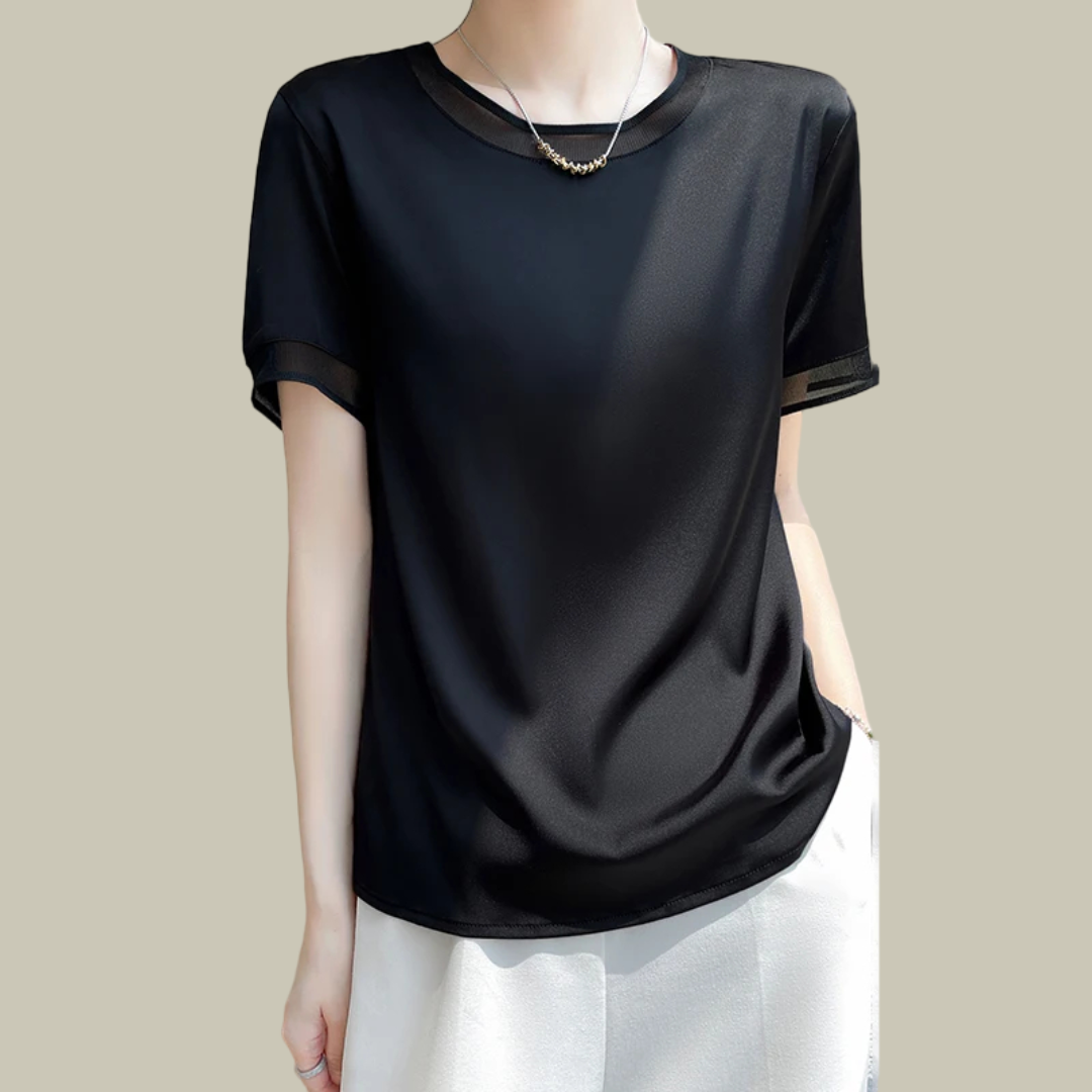 Casual Satin Silk T-Shirt