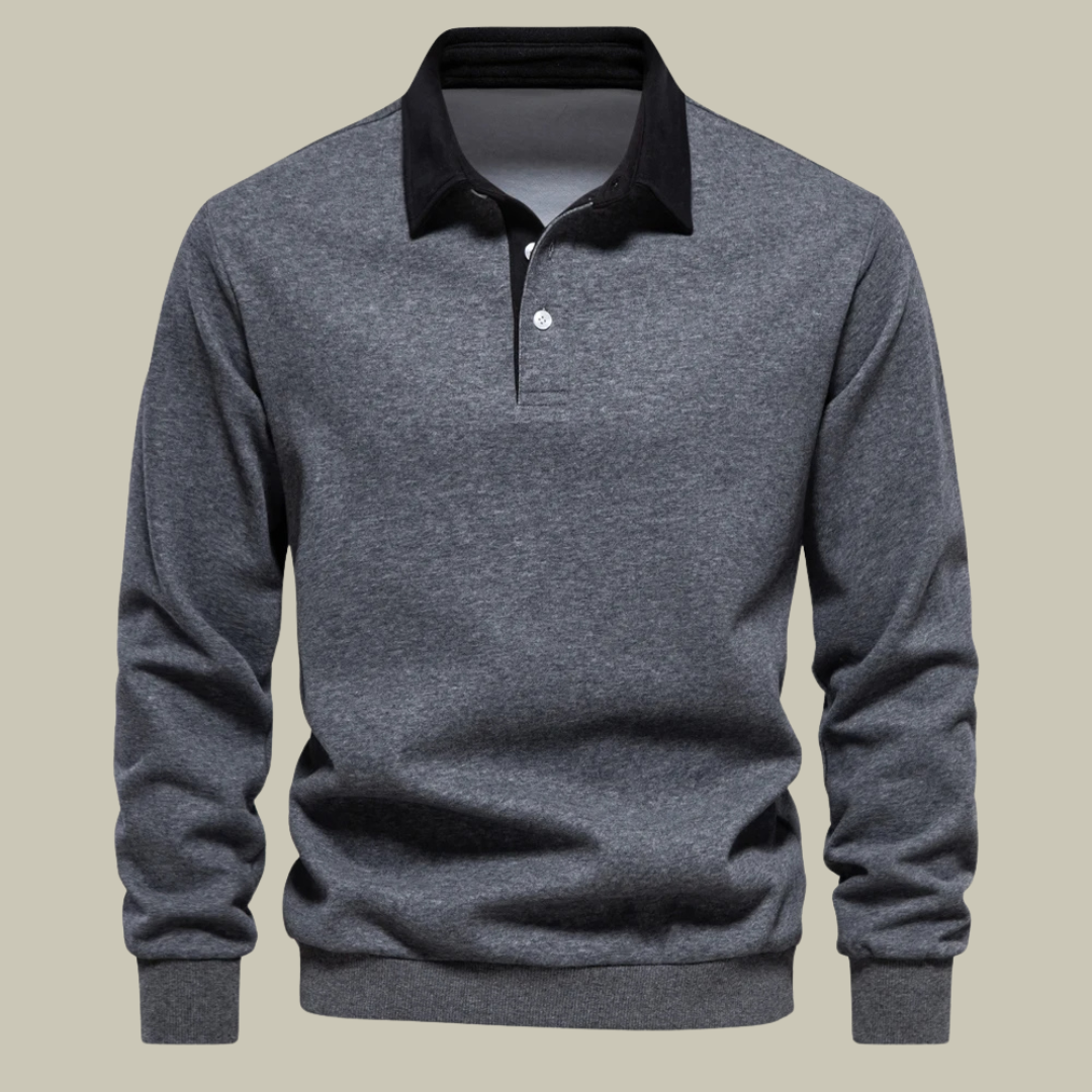 Lux & Classy • Autumn Fashion Design Polo Sweatshirt for Men