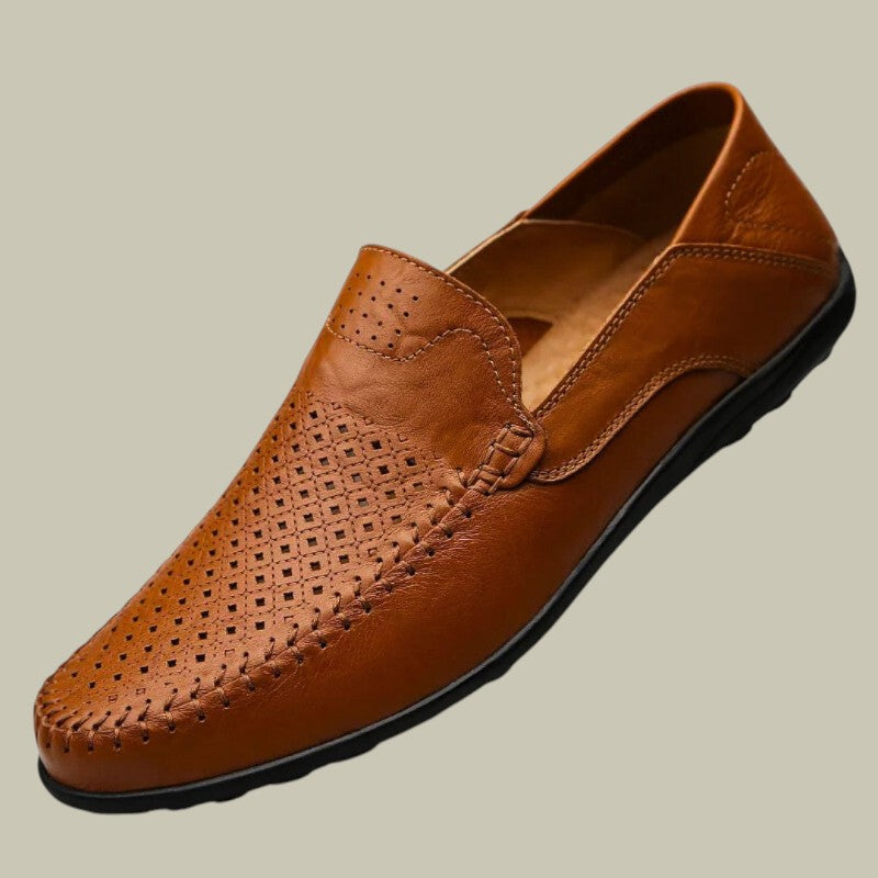 Mens Breathable Leather Loafers