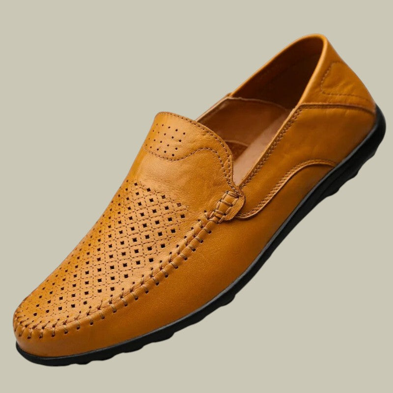 Mens Breathable Leather Loafers