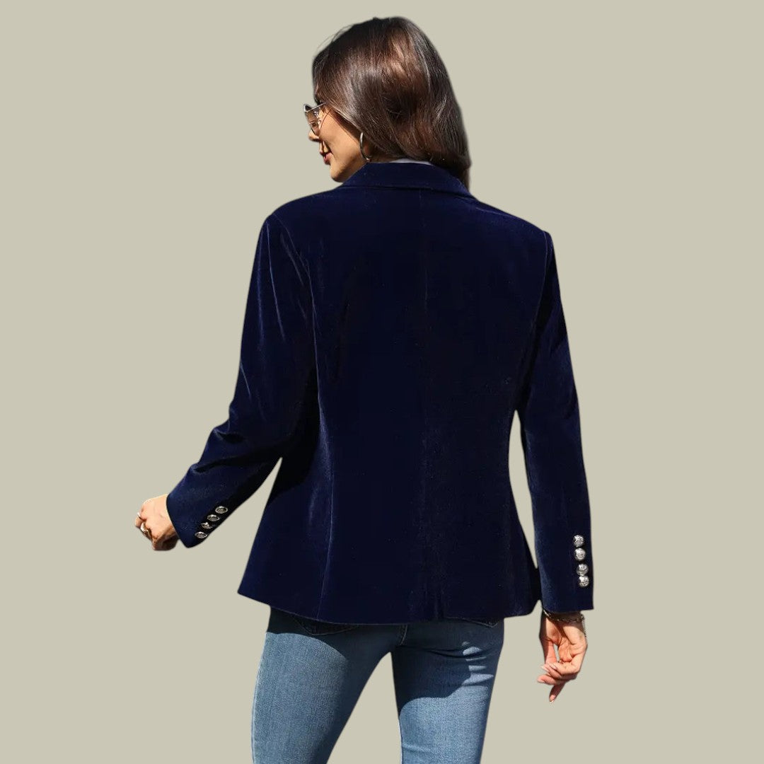 Womens Elegant Velvet Blazer