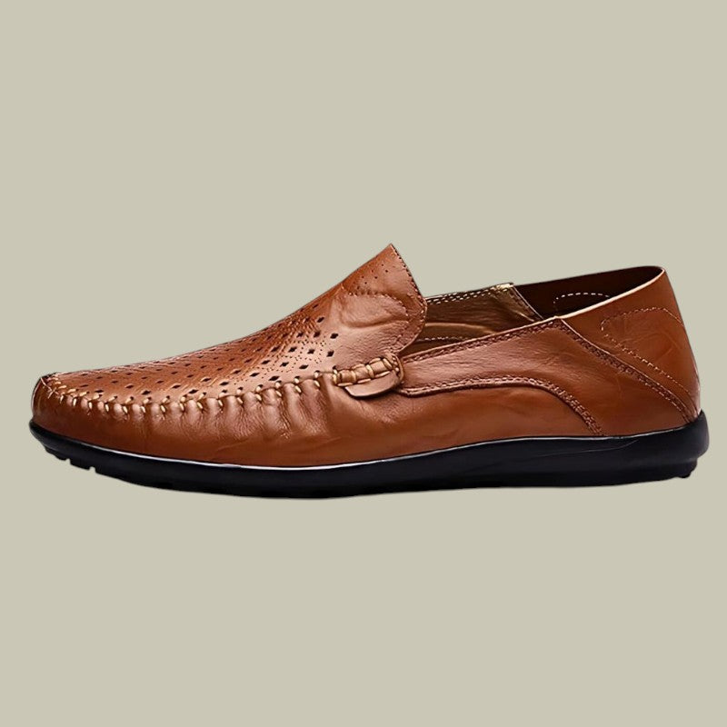 Mens Breathable Leather Loafers