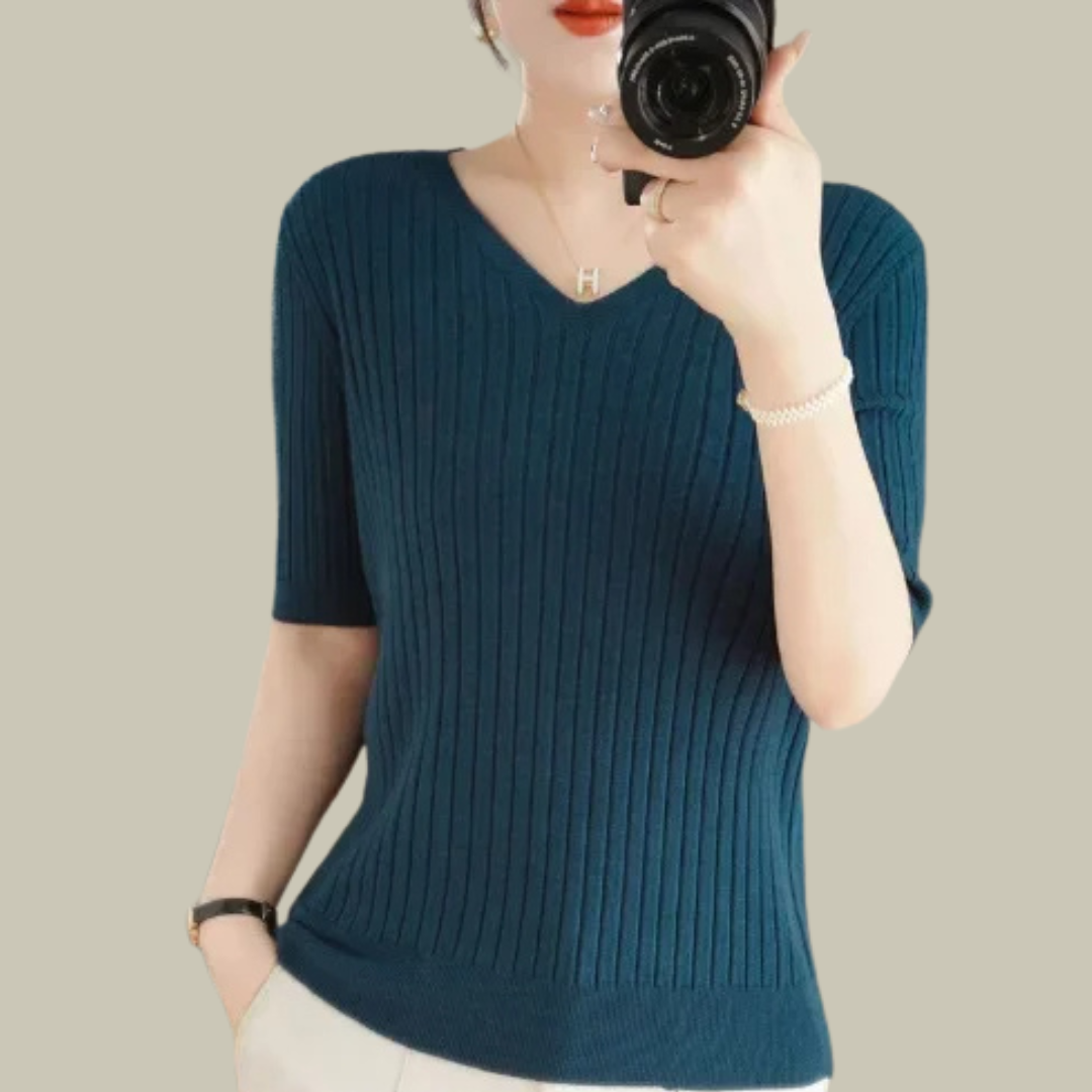 Comfortable Knitted Stripe Sweater