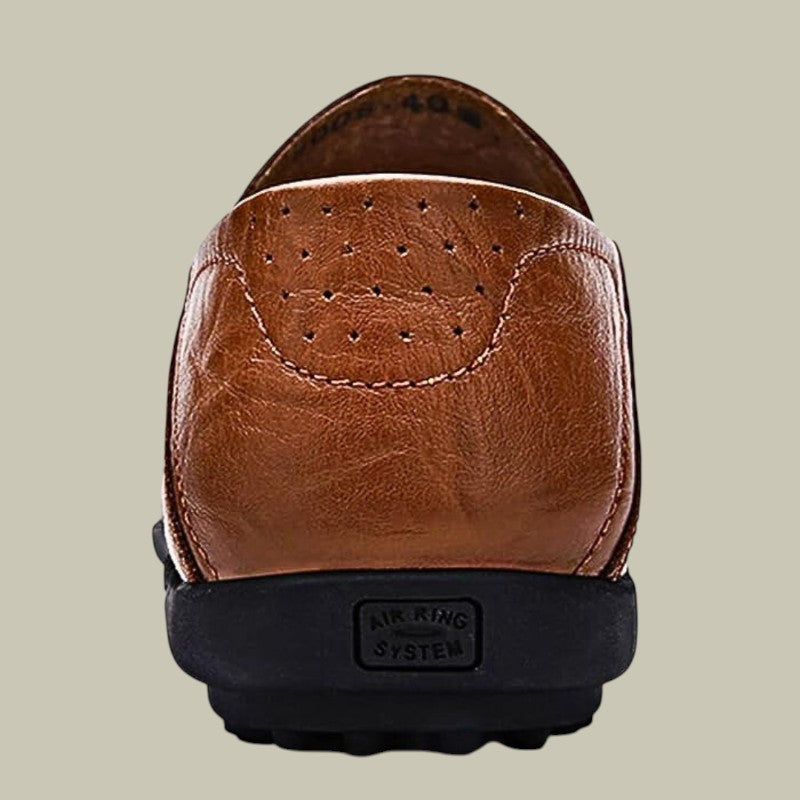 Mens Breathable Leather Loafers
