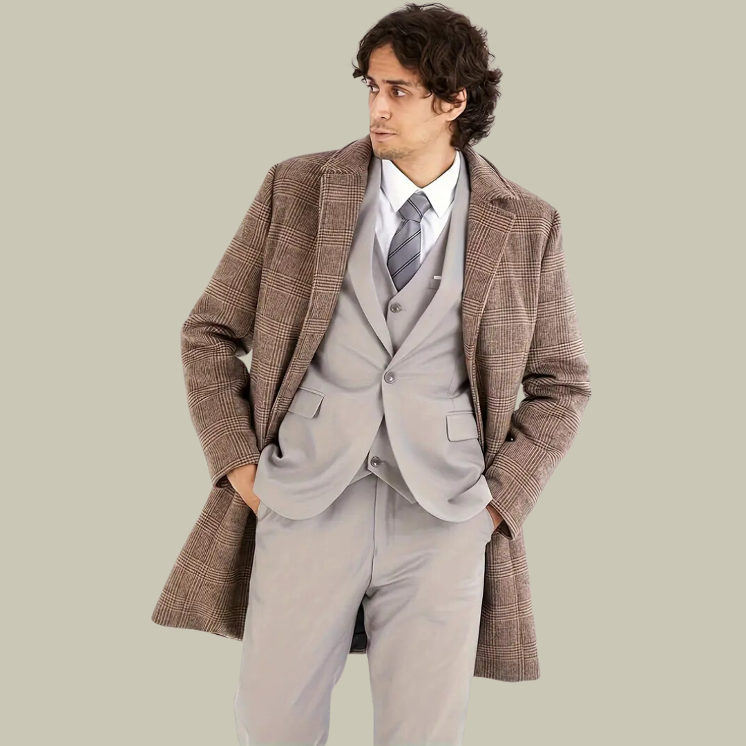 Lux Classy Men s Classic Wool Coat