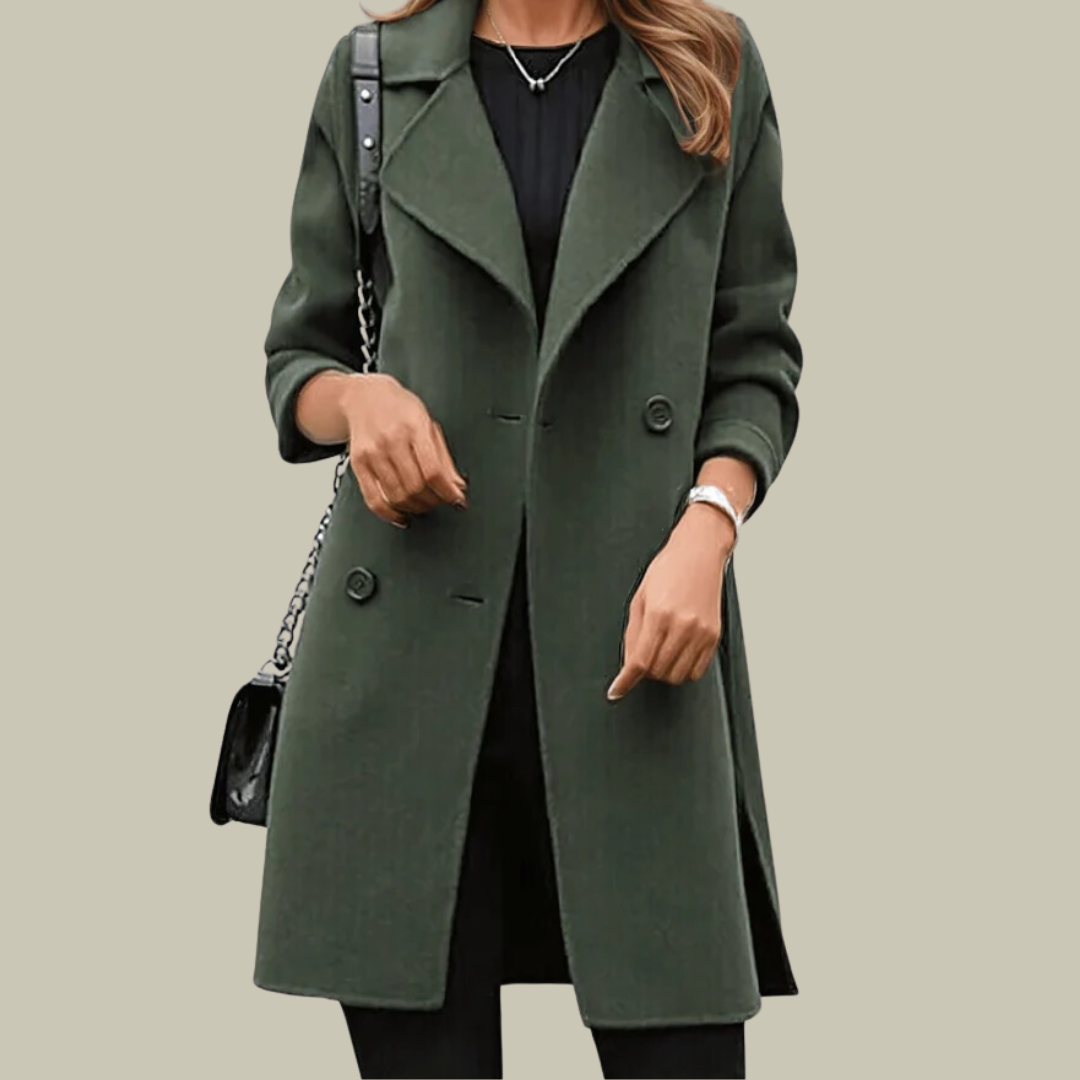 Lux & Classy  • Women's Classic Double-Breasted Coat