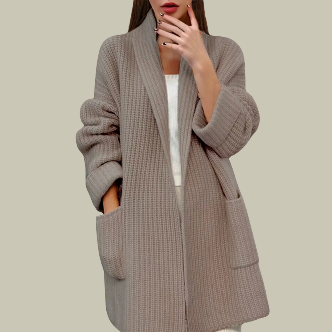 Lux & Classy  • Women's Long Thick-Knit Warm Cardigan