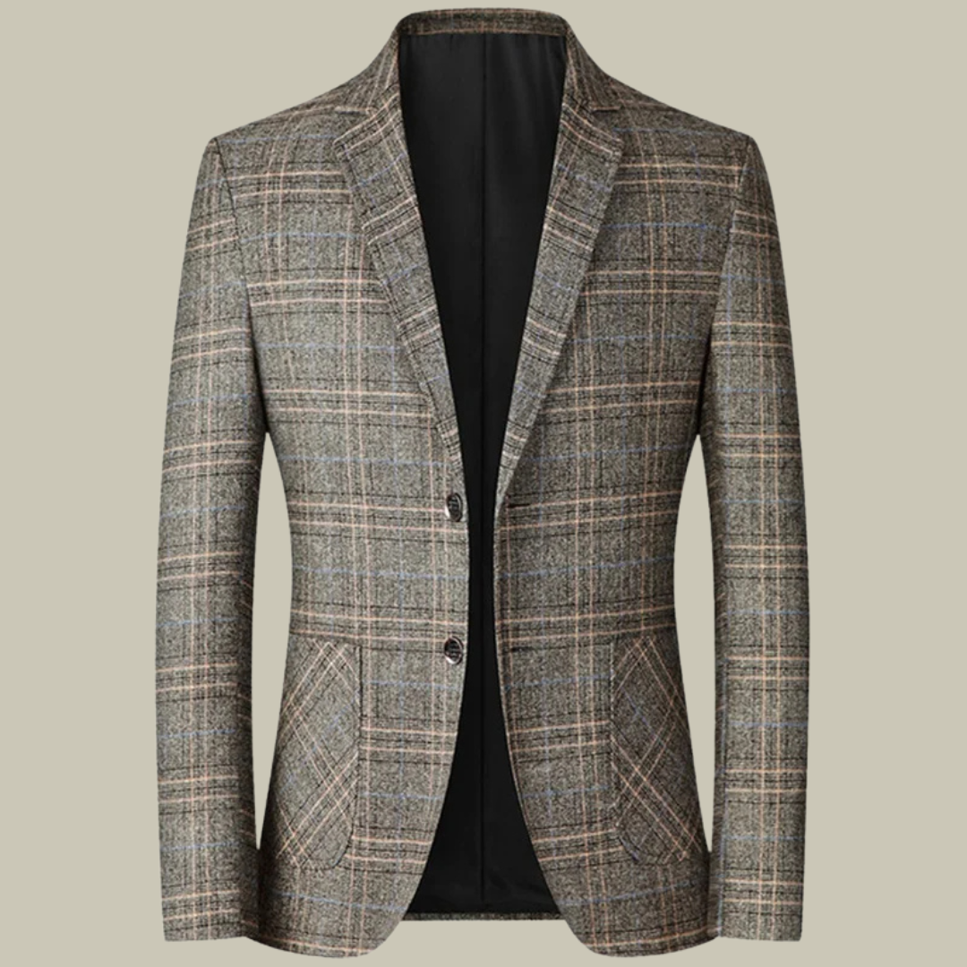 Lux & Classy  • Men's British Plaid Formal Suit