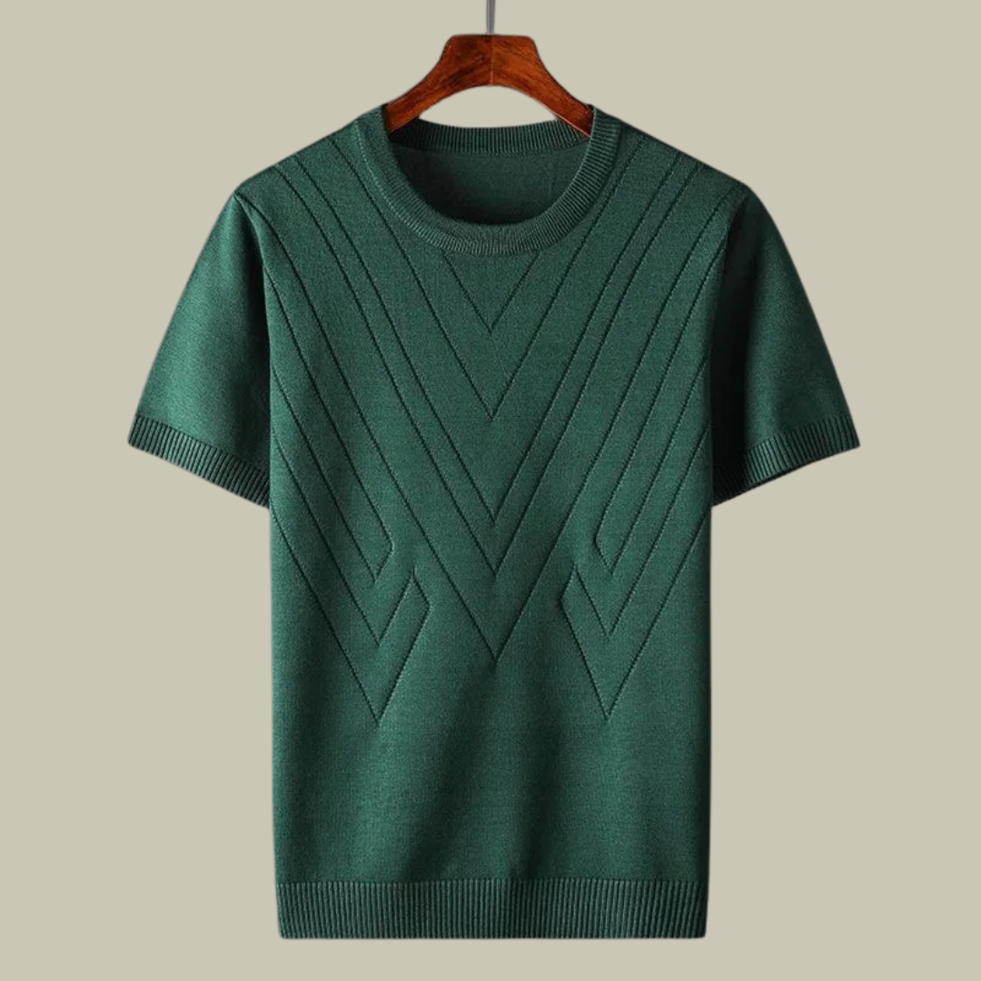 Lux & Classy •  Men's Casual Round Neck Knit T-shirt