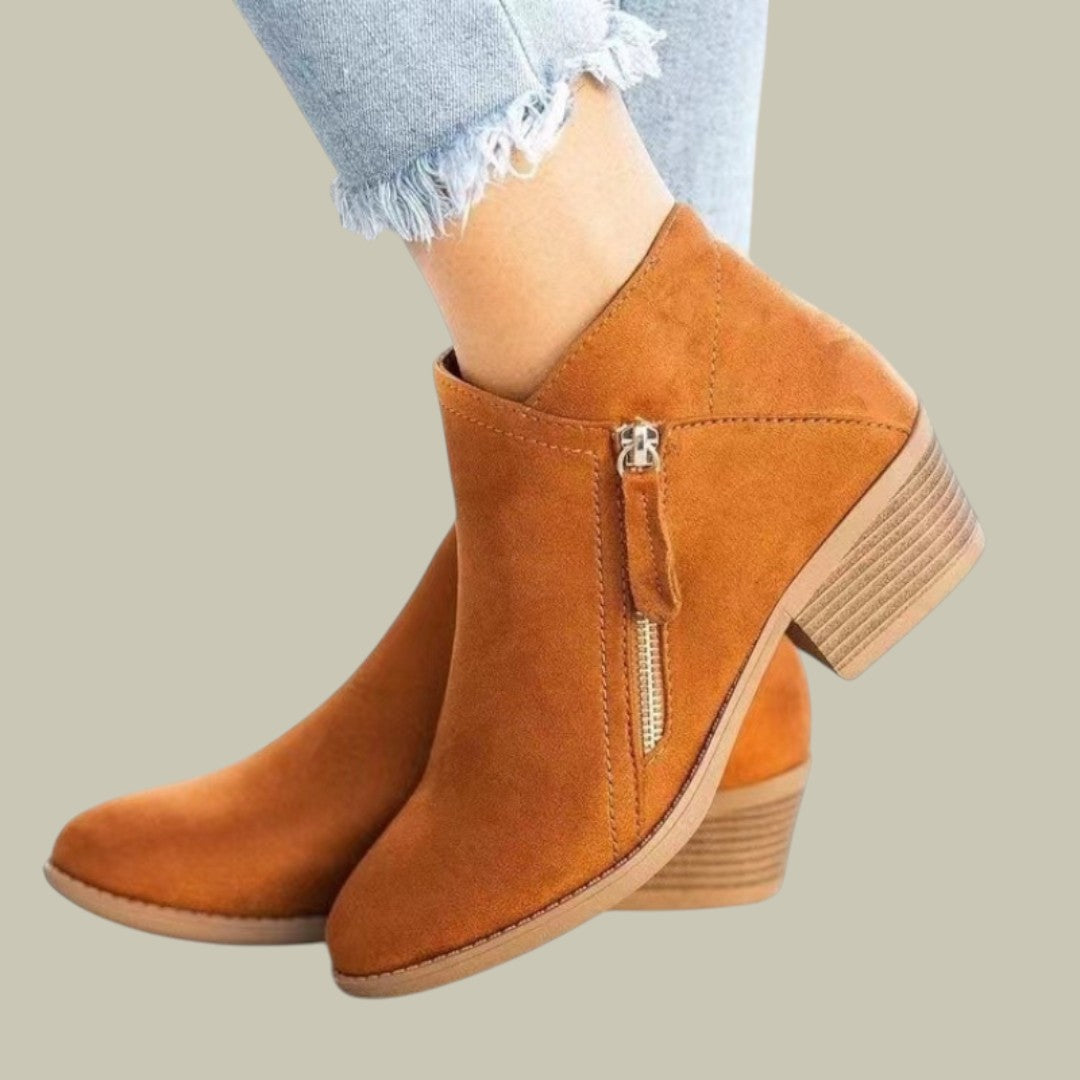 Womens Ankle Boots with Zipper