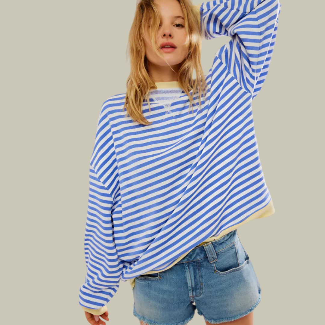Womens Oversized Striped Shirt