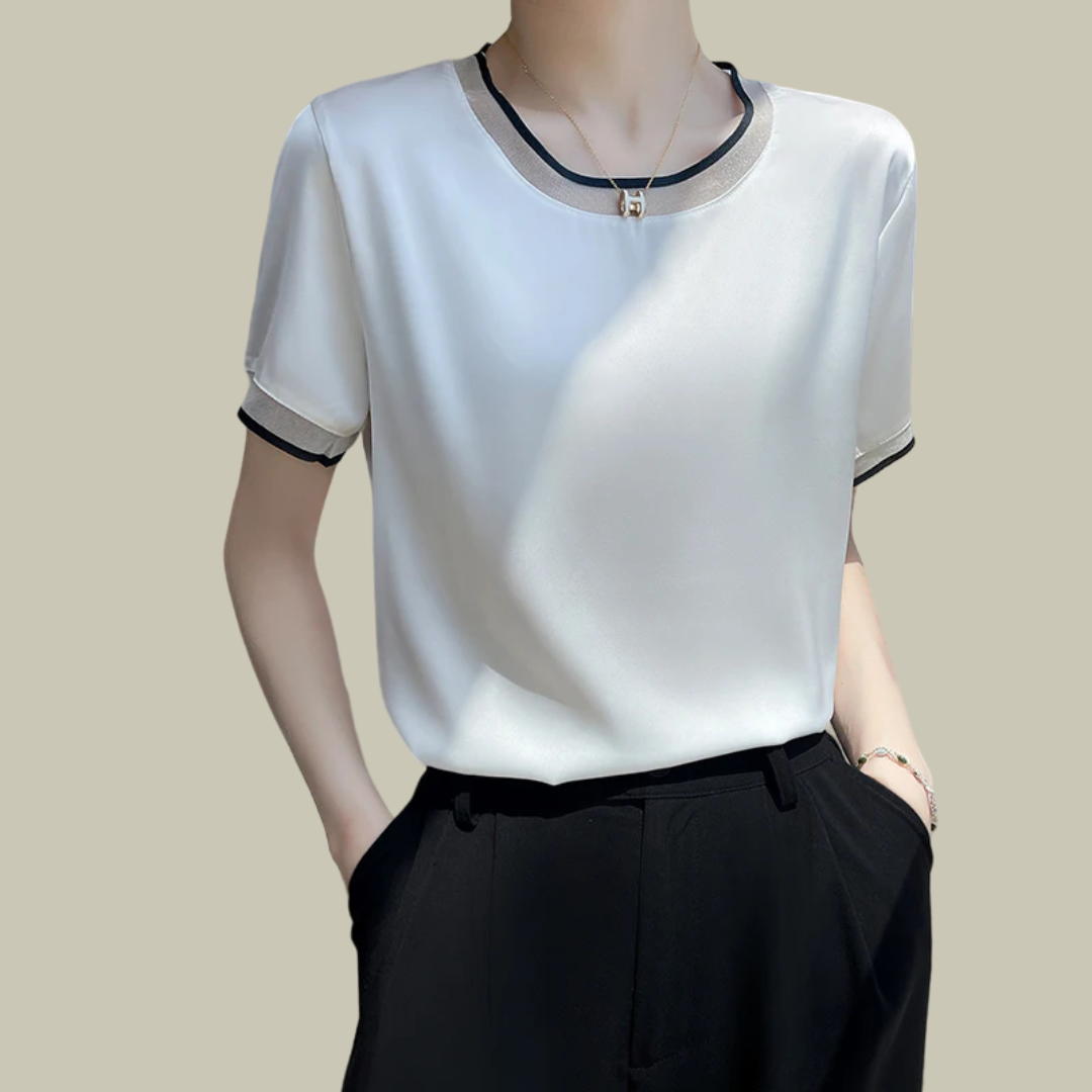 Casual Satin Silk T-Shirt