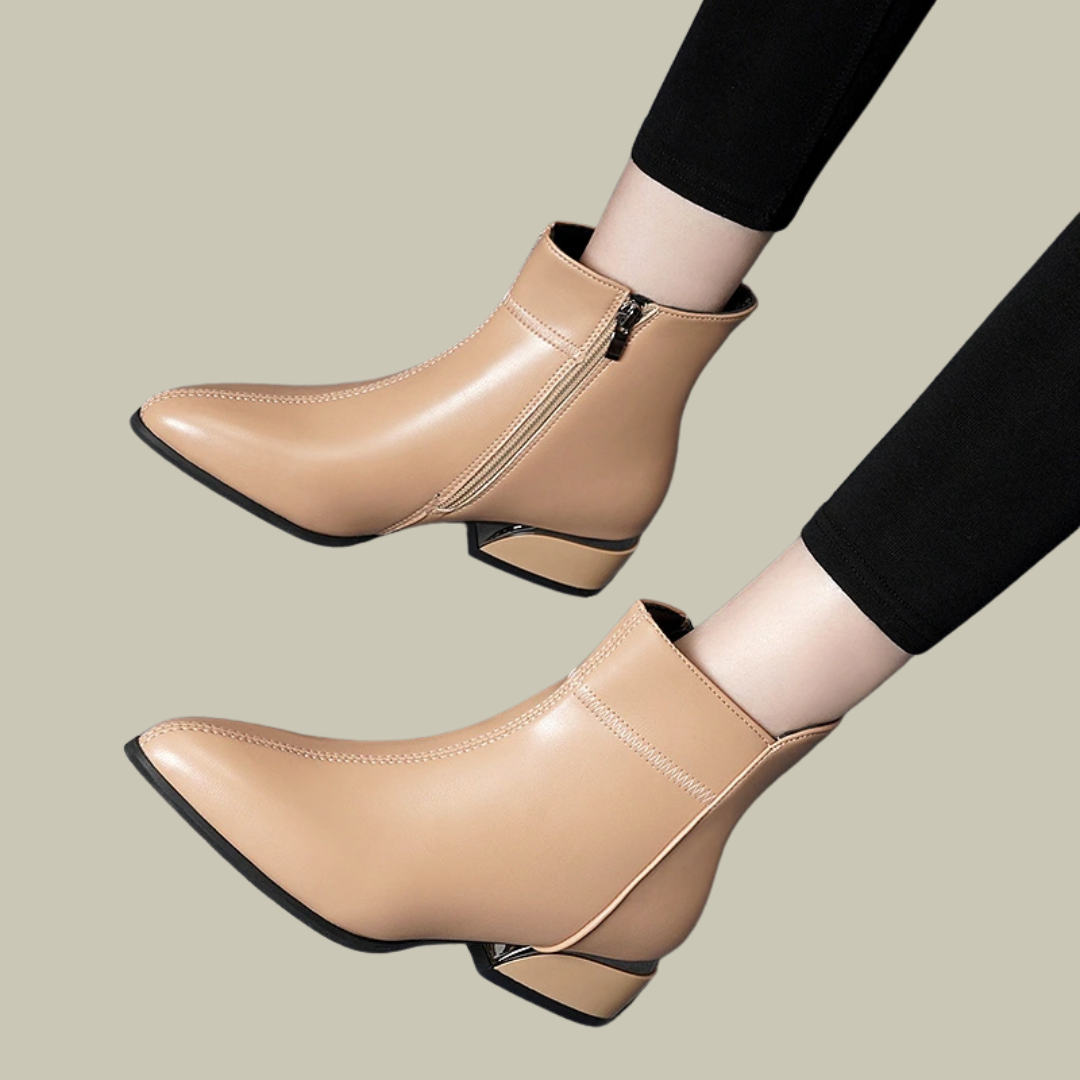 Lux & Classy  • Women's Pointed Mid Heels Boots