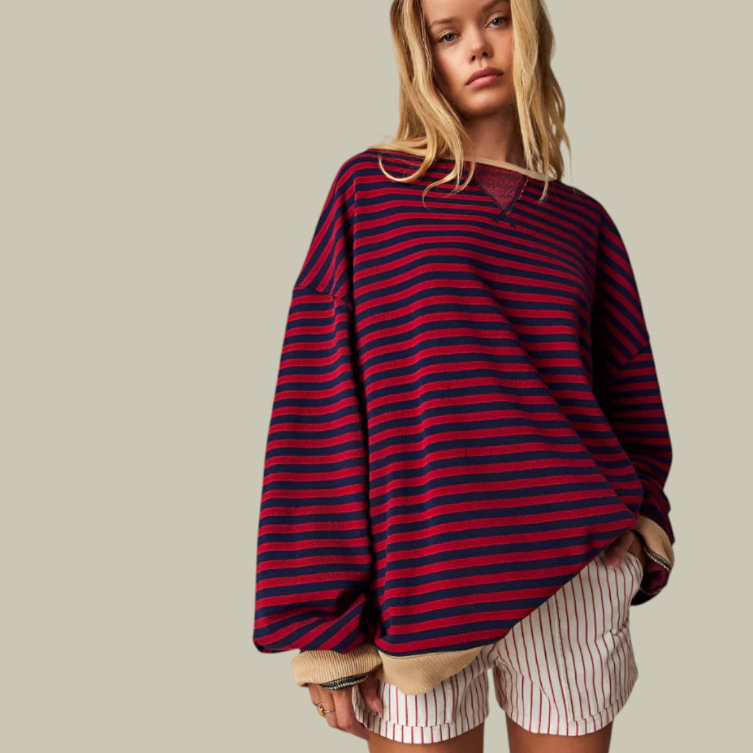 Womens Oversized Striped Shirt