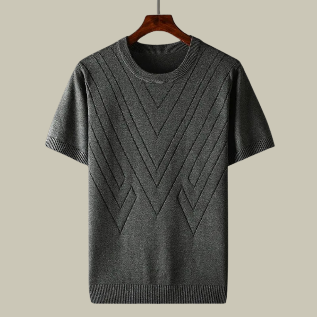 Lux & Classy •  Men's Casual Round Neck Knit T-shirt