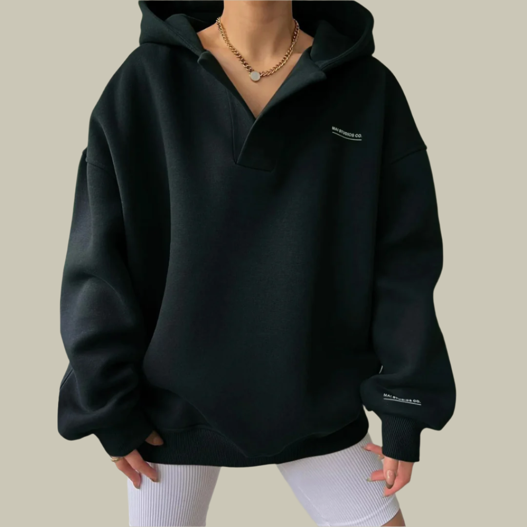 Lux & Classy  • Women's Oversized Warm V-neck Hoodie