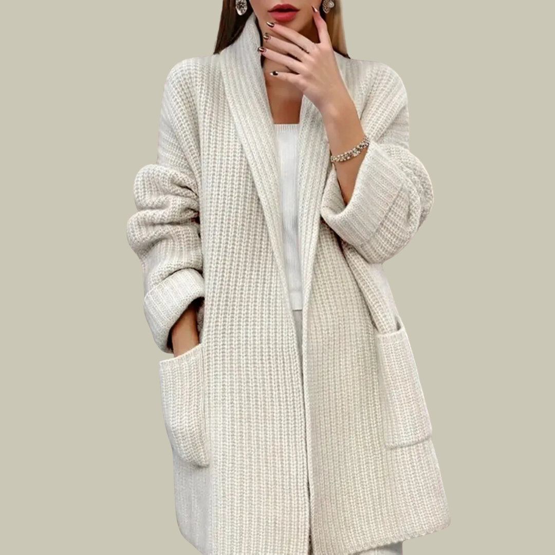 Lux & Classy  • Women's Long Thick-Knit Warm Cardigan