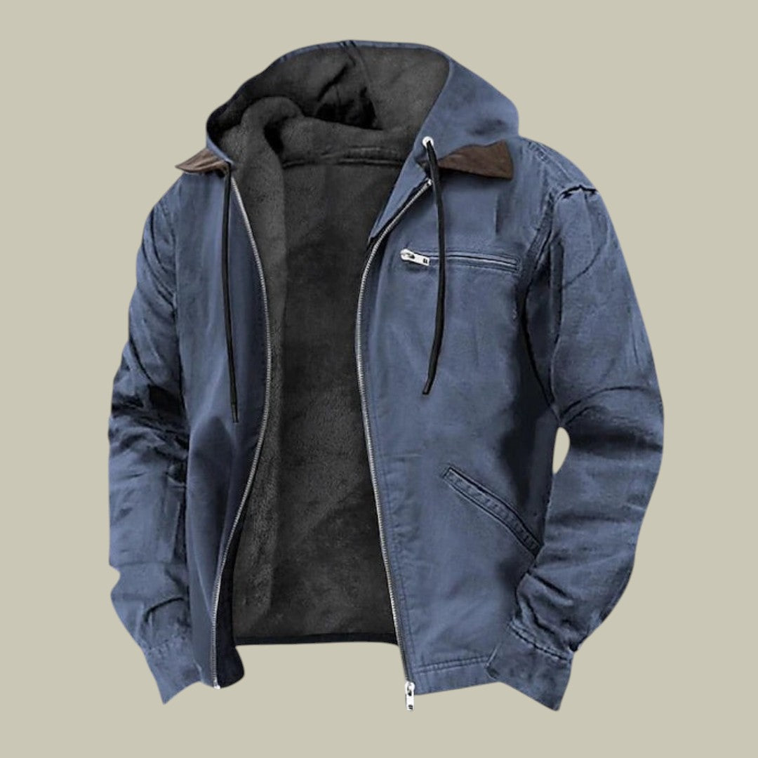 Mens Jacket Hooded Autumn Warmth