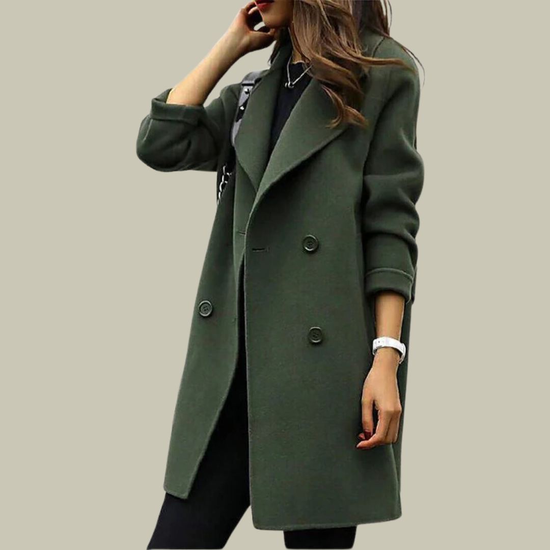 Lux & Classy  • Women's Classic Double-Breasted Coat