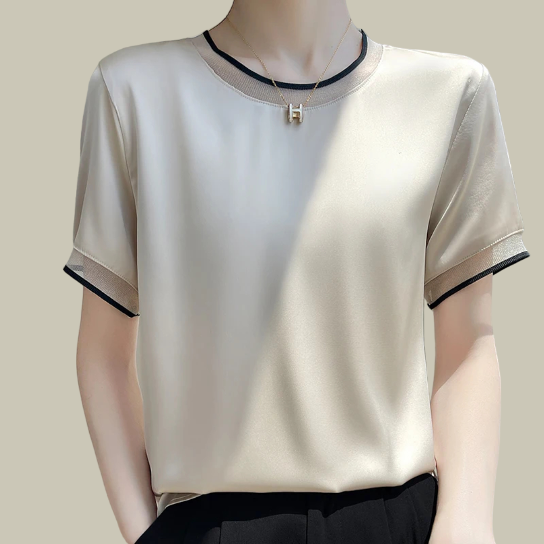 Casual Satin Silk T-Shirt