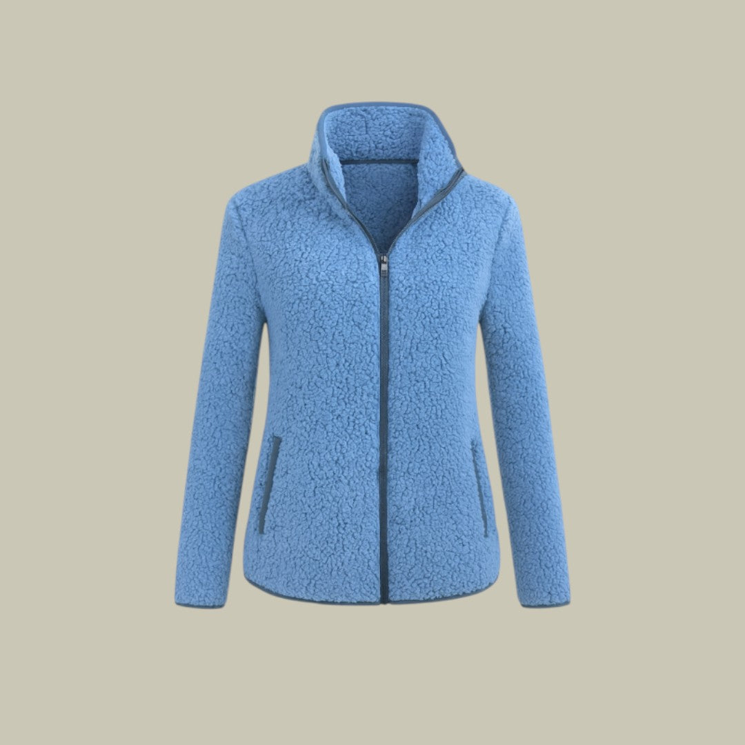 Womens Jacket Fleece Zip-Up Cardigan