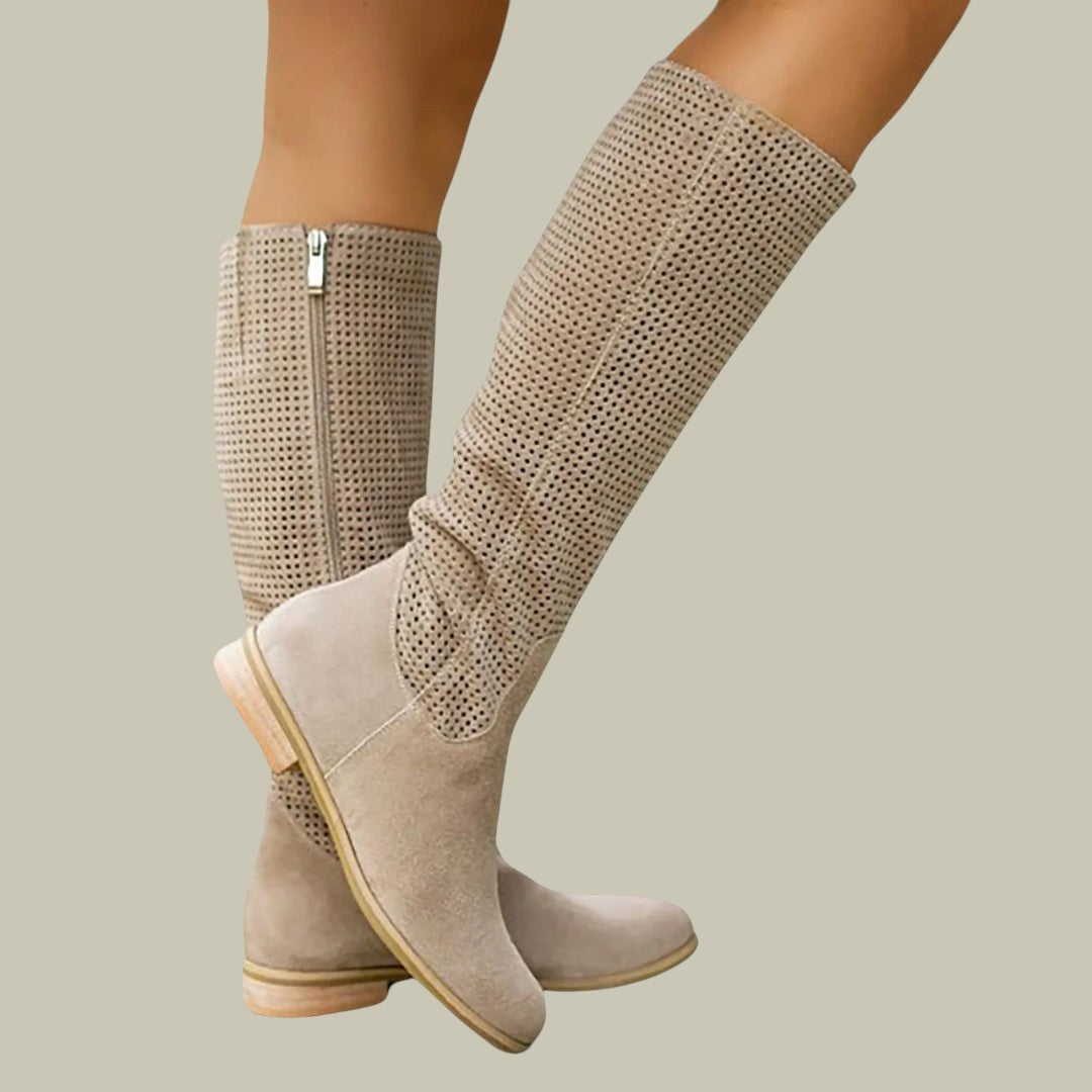 Womens Suede Knee High Boots
