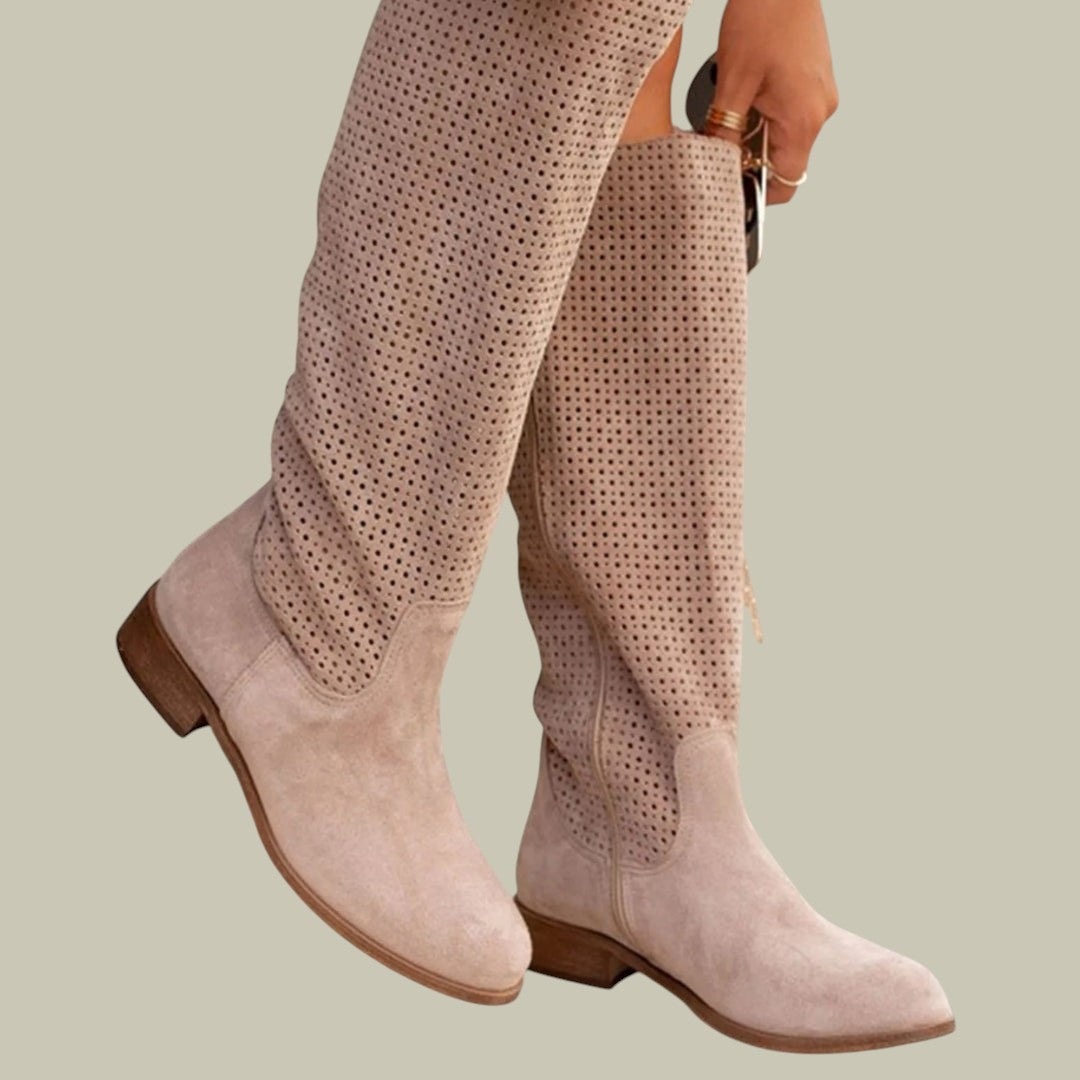 Womens Suede Knee High Boots