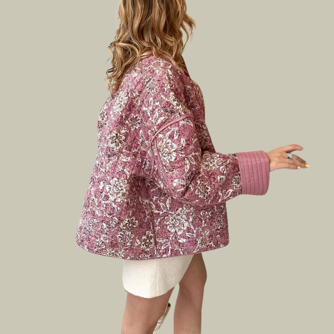 Lux & Classy  • Women's Printed Cotton Flower Jacket