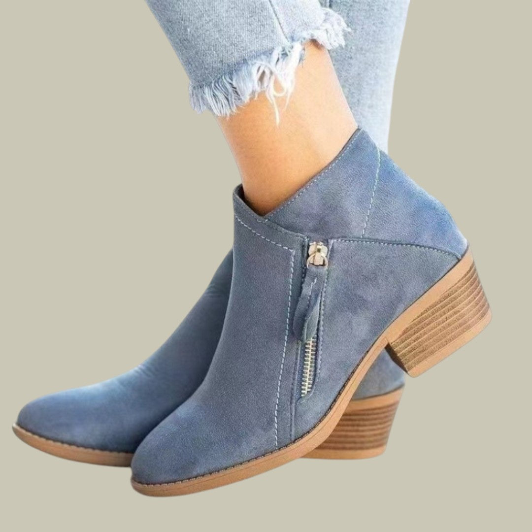 Womens Ankle Boots with Zipper