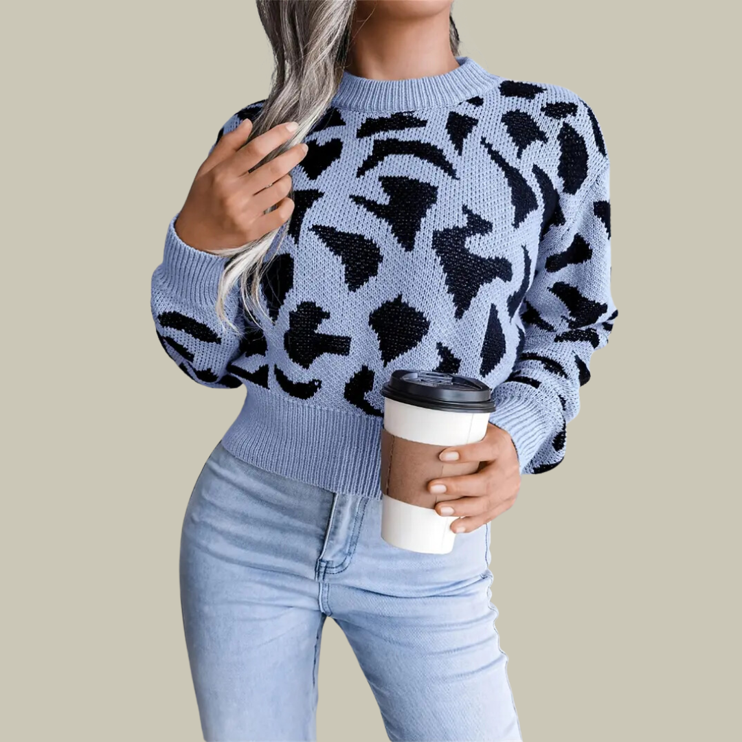 Lux & Classy  • Women's Chic Leopard Print Sweater