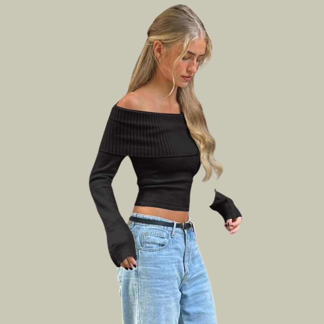 Lux & Classy • Skinny Off Shoulder Top for Women