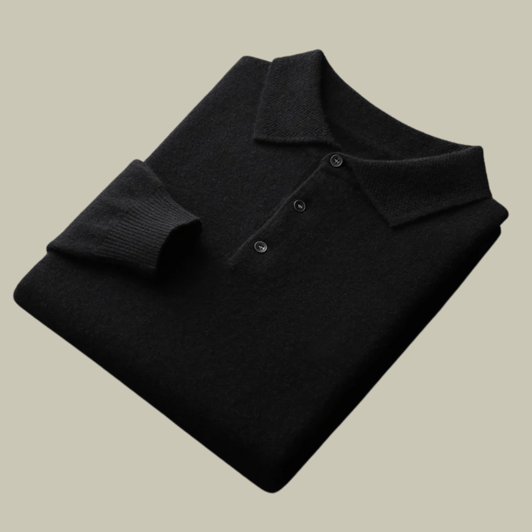 Lux & Classy • Pure Merino Polo Sweater for Men