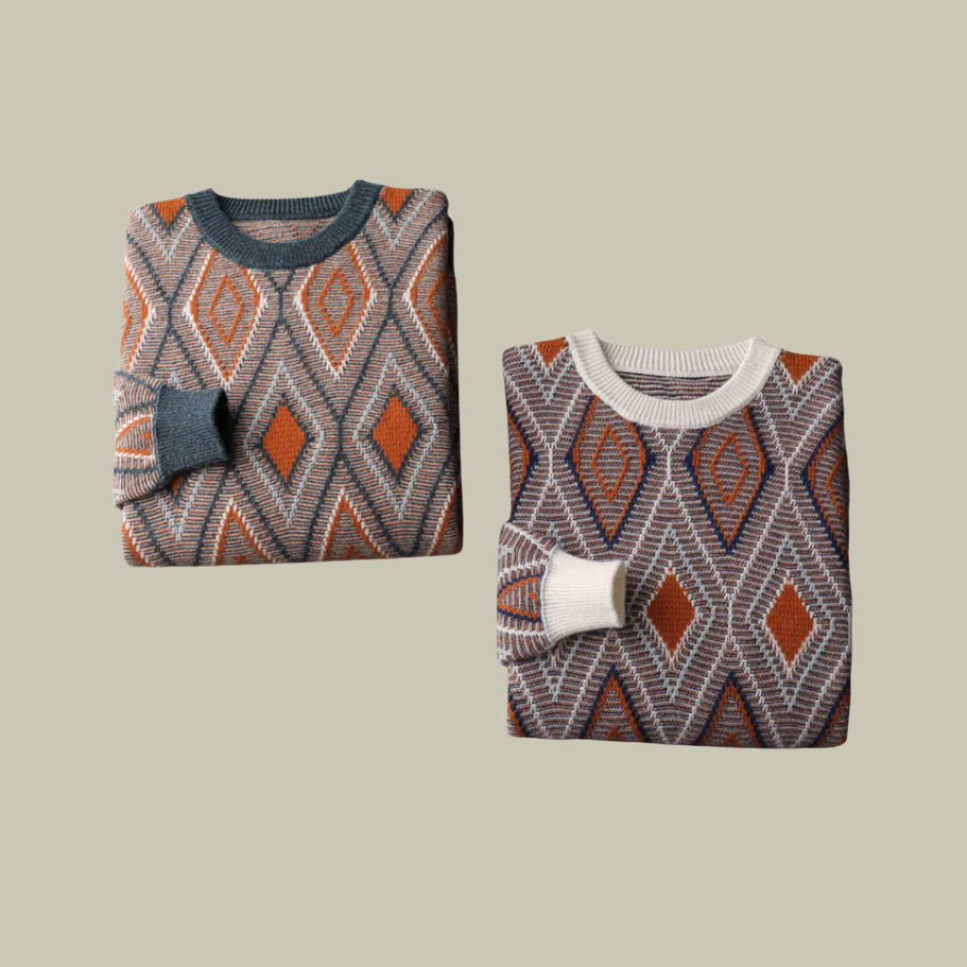 Pattern Cashmere Sweater