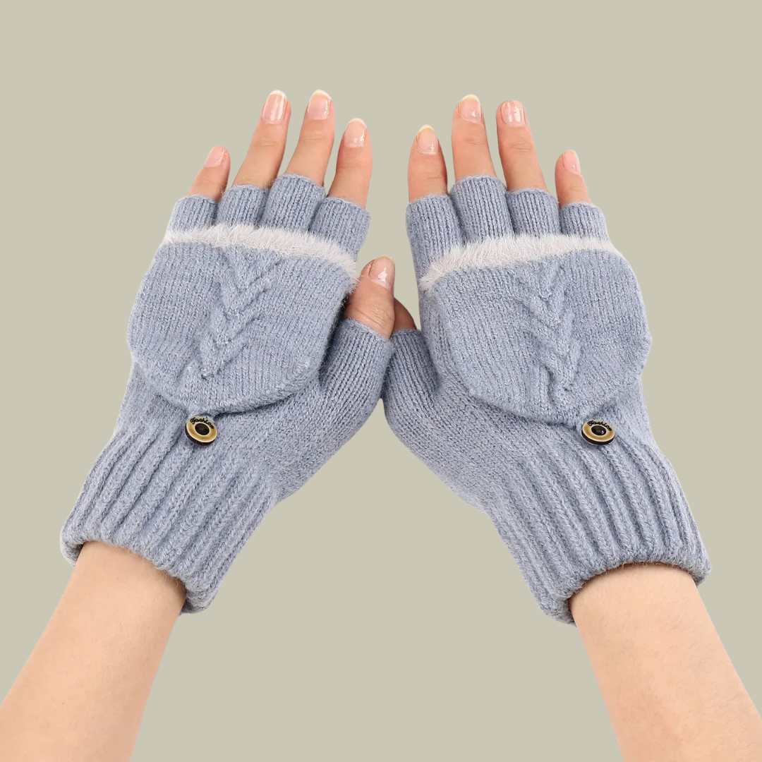 Lux & Classy •  Women's Warm Knitted  Finger Gloves