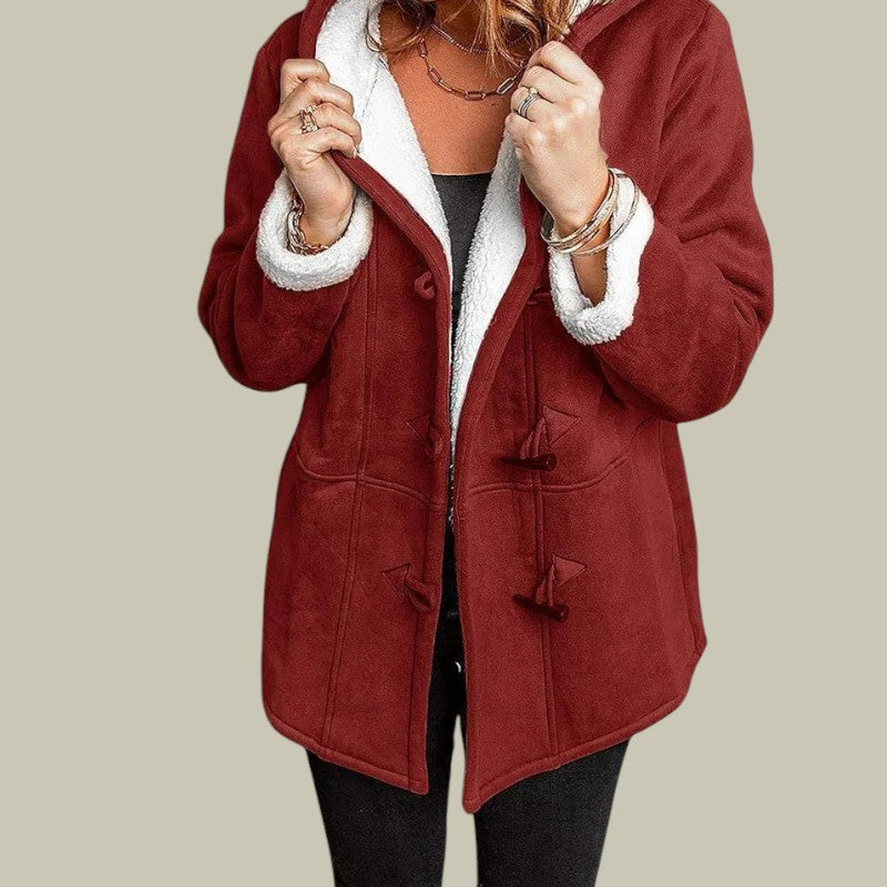 Womens Soft Coat Hooded