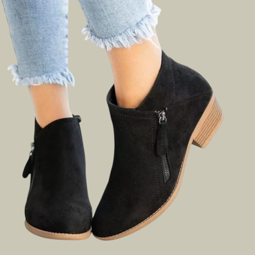 Womens Ankle Boots with Zipper